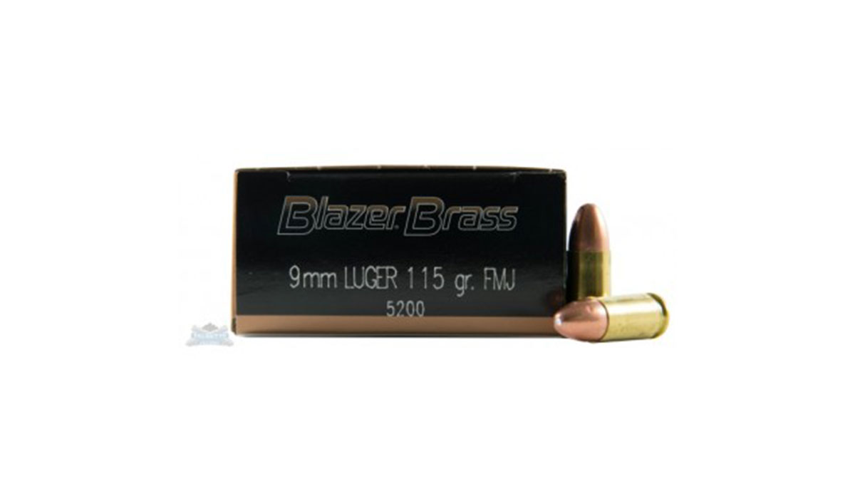 Blazer Brass 9mm 115GR FMJ – 50 Rounds for $8.99